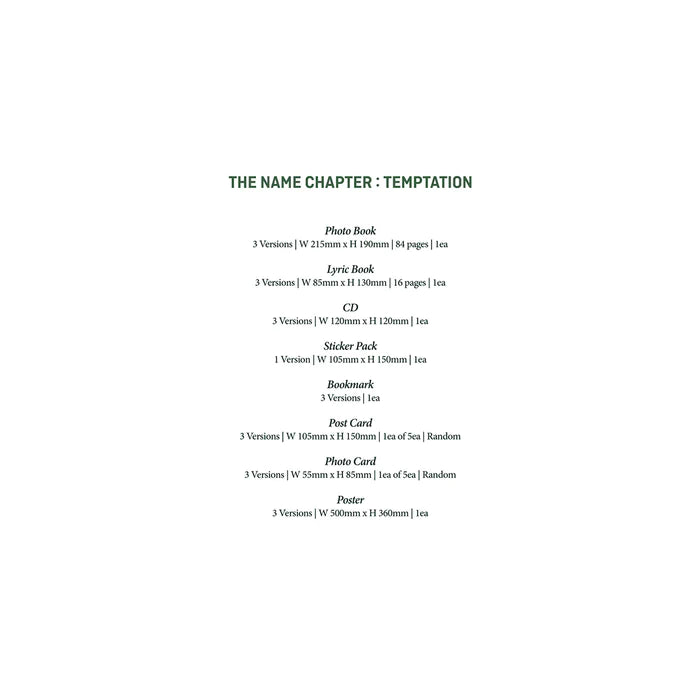 TXT - 5th Mini Album | The Name Chapter: TEMPTATION