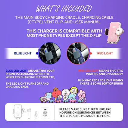 BT21 Baby Wireless Car Charger