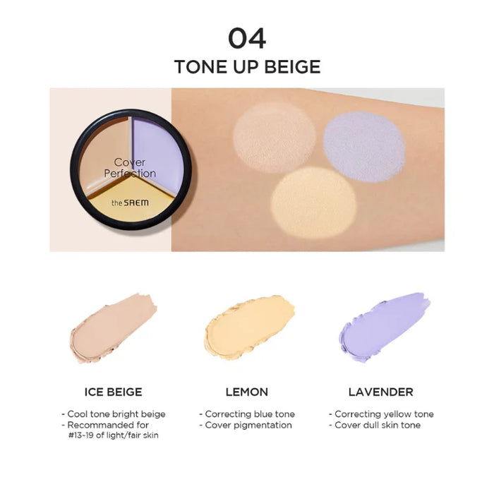 [theSAEM] Cover Perfection Triple Pot Concealer (5 Colors)