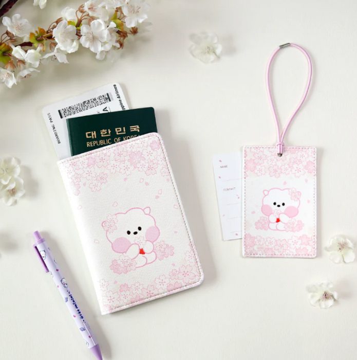 BT21 Minini Cherry Blossom Passport Case